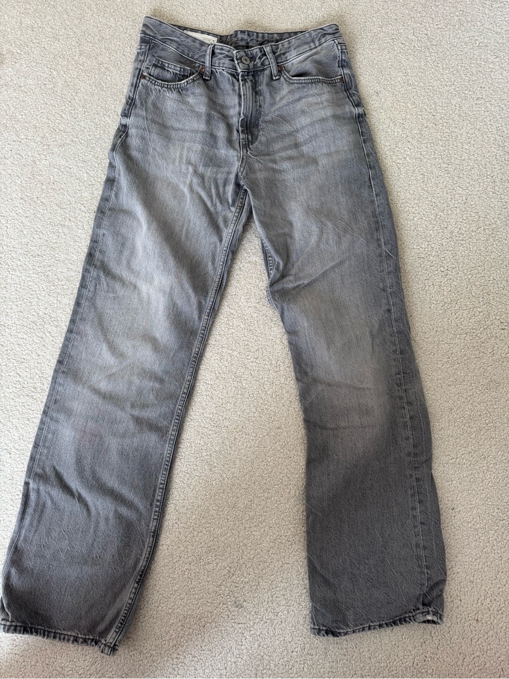 Zara Women's Gray Wide-Leg Jeans